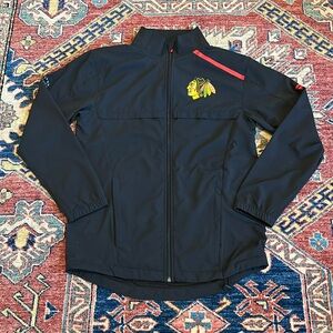 Chicago Blackhawks Fanatics NHL Authentic Pro Zip Up Windbreaker Jacket Black